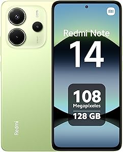 Xiaomi Redmi Note 14 Smartphone, 6GB RAM 128GB, Schermo 6.67" AMOLED, 120Hz, Fotocamera 108MP, Sensore di impronte digitali, NFC, 33W turbo ricarica, 5500mAh, Verde Lime