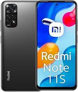 Xiaomi Redmi Note 11S - Smartphone 6+128GB, Display AMOLED 6.43” 90Hz FHD+, MediaTek Helio G96, fotocamera professionale 108MP, 5000mAh, Graphite Grey (versione IT + 2 anni di garanzia)