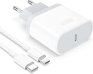 Anigaduo Caricatore for iPhone - 25W USB C Caricabatterie for iPhone 14/14 Pro/14 Pro Max/14 Plus/13/12/11/XS/XR/X/SE/8/7/6, Pad, Rapido Spina with 2M Cavo Muro Adattatore Alimentatore Presa Carica
