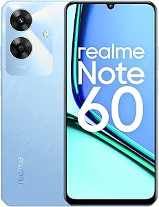realme Note 60 Smartphone 4+128 GB, garanzia di fluidità ArmorShell di 48 mesi, fotocamera Super Clear da 32 MP, display Eye Comfort, da 90 Hz batteria massiccia da 5000 mAh, Voyage Blue
