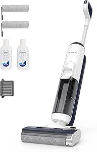 Tineco iFLOOR 5 Breeze Complete Aspirapolvere Lavapavimenti Senza Fili, Pulizia in Un Solo Passaggio per Pavimenti Duri, Pulizia dei Bordi, Auto Pulizia, Scopa Elettrica Design Leggero e Senza Fili