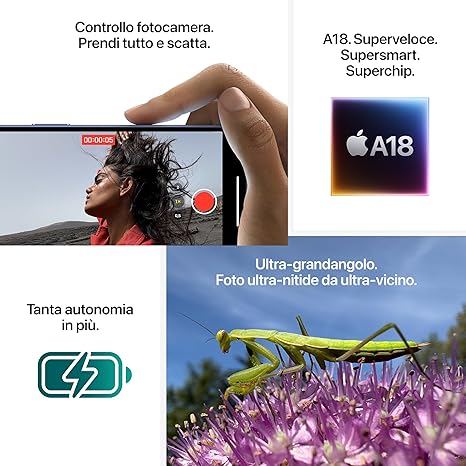 Apple iPhone 16 pro Max 128 GB: Telefono 5G con Controllo fotocamera, chip A18 e tanta autonomia in più. Compatibile con AirPods; Nero