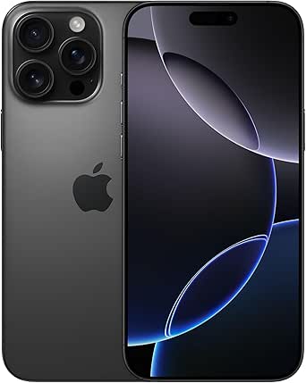 Apple iPhone 16 pro Max 128 GB: Telefono 5G con Controllo fotocamera, chip A18 e tanta autonomia in più. Compatibile con AirPods; Nero